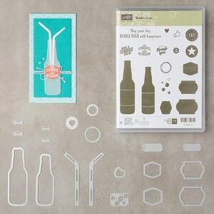 🍒 Stampin’ Up! 🍒 « Pétillant de bonheur»  Stamp and Die Set